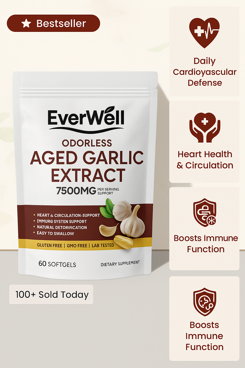 EverWell Aged Garlic Extract Softgels