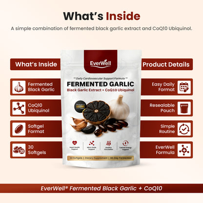 EverWell® Fermented Black Garlic Extract + CoQ10 Ubiquinol