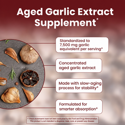 EverWell® Aged Garlic Extract - 7500mg Odorless Softgels (Pack of 30)