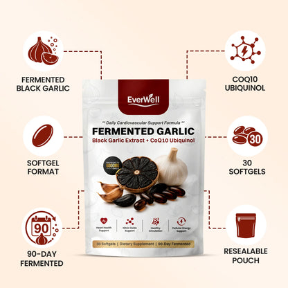 EverWell® Fermented Black Garlic Extract + CoQ10 Ubiquinol